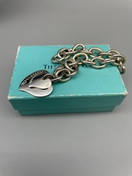 Tiffany And Co' - Double Heart Sterling Silver Bracelet.