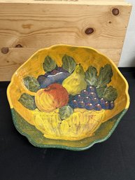 An Extra Large Italian Ceramic Fruit Bowl