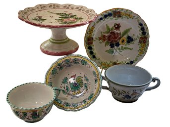 Hand Painted Italian Ceramic Serving Pieces