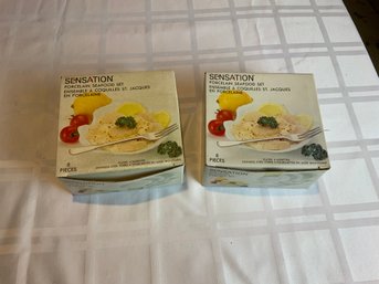 New In Box Porcelain Seafood Sets