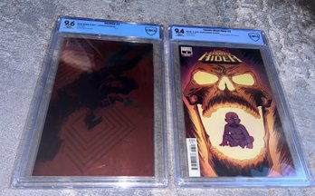 2 Professionally Graded Comics- COSMIC GHOST RIDER #3- SHALVAY INCENTIVE And BRZKR #3 FOLIANT COVER