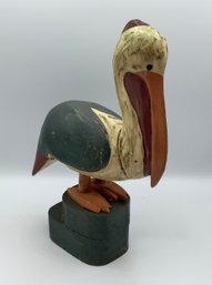 Very Cool Wood Carved Hand Painted Pelican