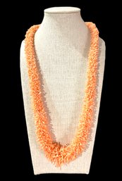 Amazing Vintage 14K Gold Thick Natural Coral Graduated Necklace