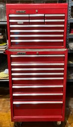 2 Piece Homak 18 Drawer Rolling Metal Toolbox