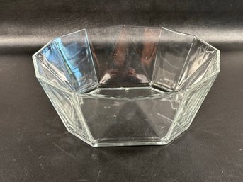 A Faceted Serving Bowl By Premier Crystal With Original Box