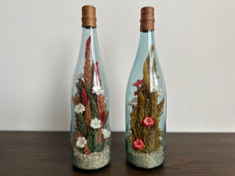 Decorative Bottles With Sand And Flowers (2)