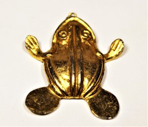 Gold Tone Museum Replica Frog Pendant