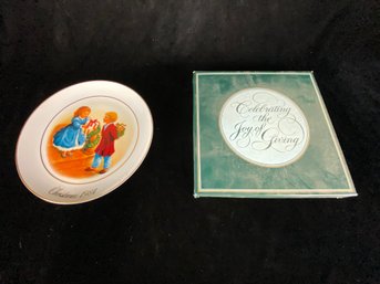 Antique Avon Celebrating The Joy Of Christmas 1984 4th Edition Collectors Plate