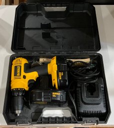 Dewalt Drill, Battery And Battery Charger With Carrying Case