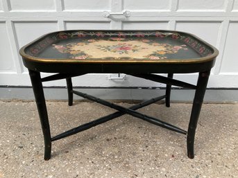 Hand-painted Tray With Folding Stand