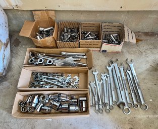 Large Lot Of New Miscellaneous Craftsman Sockets And Wrenches From Mechnanics Tool Sets