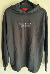 Rare Supreme World Class 94 Long Sleeve 100 Percent Cotton T-Shirt With Hood, Size Medium, New