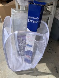 Stackable Dryer, Underbed Storage In Mesh Laundry Basket