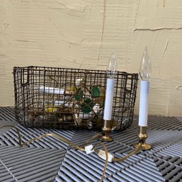 A Set Of 10 Metal Window Candles