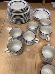 Tienshan Stoneware Serving For 7 Plus Extras Except Plate