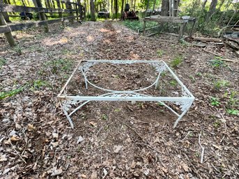 Vintage Patio Table,  With Beautiful Detail On Legs. Needs Glass Top    Lot  - JJ