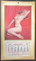 Vintage Marilyn Monroe 1955 Pin Up Nude Wall Calendar - Golden Dreams - Unused - 10 X 17 - Movie Film Star