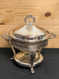 A Lovely Silver Plated Chafing/ Serving