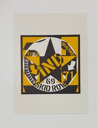 Robert Indiana Skid Row Lithograph