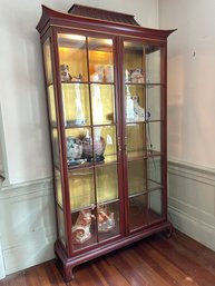 Pagoda Style Oriental Display Cabinet.