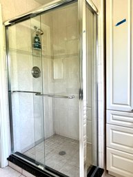 A Sliding Glass Door - Aluminum Frame - Shower Enclosure - Bath 2