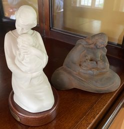 Two Mother And Child Figurines