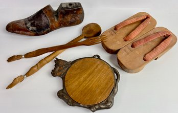Lot Of Misc. Vintage Wood Pieces (4)