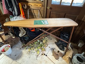 ANTIQUE WOOD IRONING BOARD