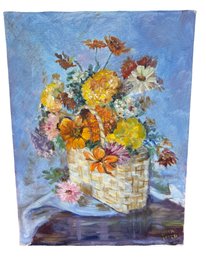 Vintage Floral Oil Painting -