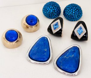 Costume Blue Gemstone Earrings!