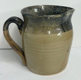 Signed Studio Art Stoneware Pottery Pitcher