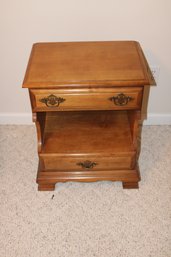 Sumter Cabinet Company 2 Draw Side Table W/ Shelf  Sumter Cabinet Company