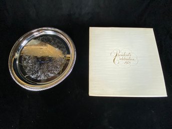 Avon President's Celebration Silverplate Tray Award 1978