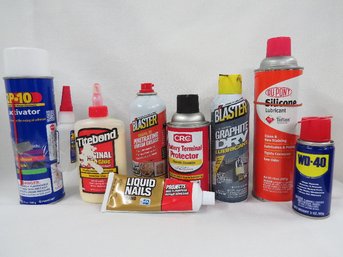 Grouping Of Adhesives, Lubricants And More