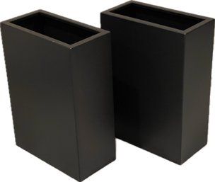 Indoor/ Outdoor Powder Coated Metal Planters - A Pair