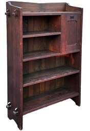 Rare Early 20th Century Oak Bookcase With Secretary Cabinet, Possibly Limbert