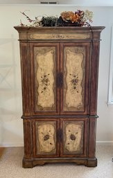 SEVEN SEAS BY HOOKER FURNITURE FLORAL PANELED ARMOIRE