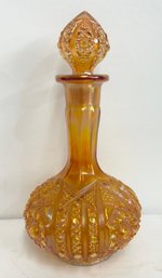 Imperial Octagon Marigold Carnival Glass Decanter