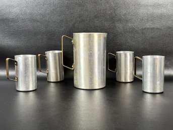 A Great Vintage Beverage Set In Aluminum