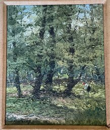 JOSEPH KOUTACHY Framed Oil On Canvas - A Figure Among The Trees - Mid 20th Century