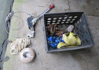 Rope, Twine, Chain And Straps Lot