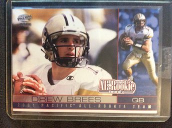 2001 Pacific All Rookie Team Drew Brees Rookie Card - K