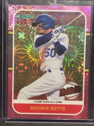 2021 Panini Donruss Highlights Mookie Betts Insert Card - M