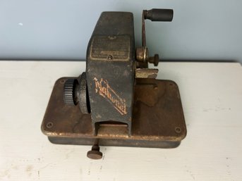 Antique National Check-Writer Machine By The Hall-Welter Co.