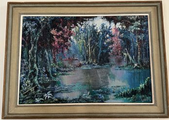 Oil Painting Signed Lebedeff Of Mystical, Swampy, Bog