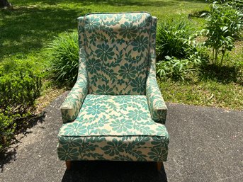 Fabulous MCM Turquoise Floral Chair