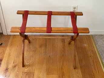 LUGGAGE RACK BROWN FOLDING HARDWOOD