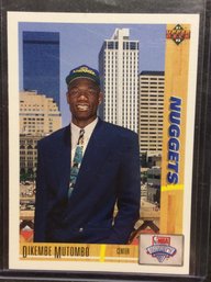 1991-92 Upper Deck Dikembe Mutombo Rookie Card - M