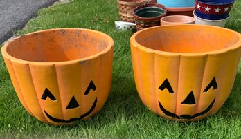Lightweight Halloween Pumpkin Planters