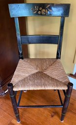 Rush Seat Stenciled Back Chair
